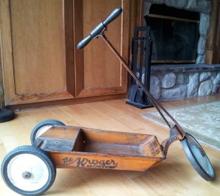 Very Rare Kroger Grocery Promo Steel Ride On Scooter Metalcraft Corp.  Rare photo