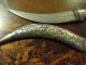 Damascus Indo - Persian Knife & Scabbard,  Engraved Elephants,  Silver Inlay,  37.  5cm Other photo 4
