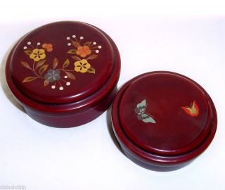 Occupied Japan 2 Box Set Nesting Signed Marumi 1945 - 1952 Ceramic Matching Pair photo