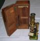 A Fine Antique Field Student Microscope Complete With Its Box Other photo 3