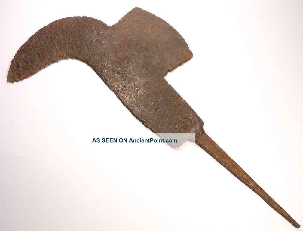 Antique - Medieval Iron Billhooc With Interesting Trademark Ca 1200 - 1500 Ad - 1 - Primitives photo