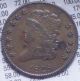 1828 Half Cent Classic Head Rare 12 Star Strong Xf+ All Brown Tone The Americas photo 2