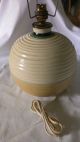 Classic Art Deco Ribstone Ware Booths Ceramic Lamp Globe Ribbed Striped Table Art Deco photo 4