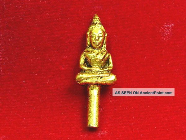 Over 200 Years Phra Yodtong Buddha Kru Watprub Gold Encapsulated Thai Amulets Amulets photo