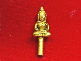 Over 200 Years Phra Yodtong Buddha Kru Watprub Gold Encapsulated Thai Amulets photo