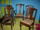 Vintage Antique Estate Set 5 Solid Tiger? Oak Claw Foot Dining Room Chair Chairs 1900-1950 photo 1