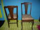Vintage Antique Estate Set 5 Solid Tiger? Oak Claw Foot Dining Room Chair Chairs 1900-1950 photo 2