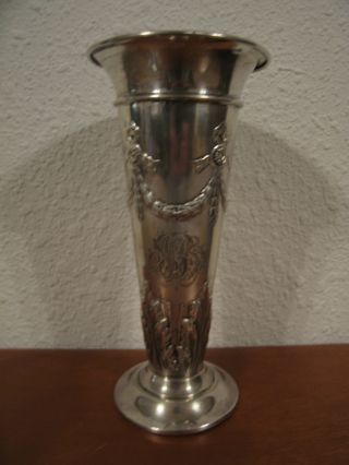 Antique American Black Starr & Frost Sterling Silver Trophy Vase photo