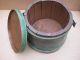 3 Old Painted Firkin - Sugar Bucket - Pantry Box - Wooden Primitives photo 5