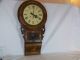 Antique Anglo American Marquetry Inlaid Mahogany Wall Clock 