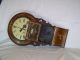 Antique Anglo American Marquetry Inlaid Mahogany Wall Clock 