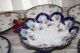 Antique Plates Bowl Asian Oriental 6 Dessert Plate Set Flow Blue Hand Painted Plates & Chargers photo 11