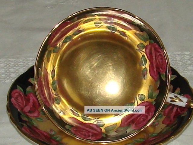 Exquisite Paragon England Fine Bone China Cup And Saucer.  Gold And Roses. Cups & Saucers photo