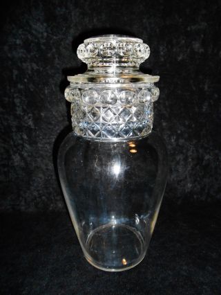 Antique Vintage Large Dakota Glass Apothecary Candy Wedding Jar 11.  75 
