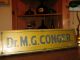 Brass Antique Doctor M G Conger Sign Wood Ca 1930 Doctor Bags photo 9
