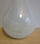 Murano ?? White Ribbon Vase Art Glass Mid Century Cool Design Mid-Century Modernism photo 2