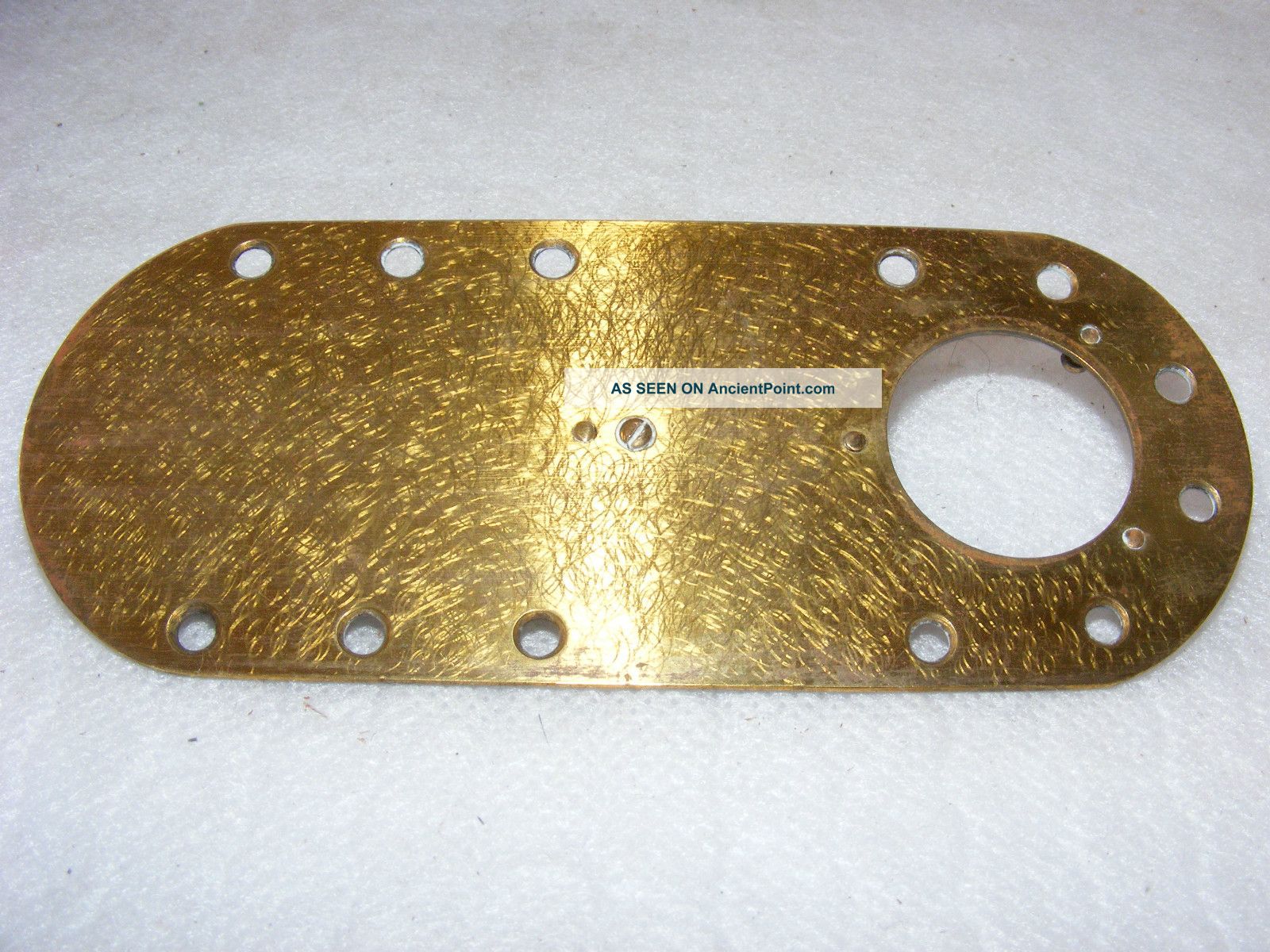 19th C.  Brass Microscope Fish - Plate Or Frog - Plate Other photo