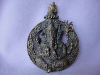 Pendant Lord Ganesh Hindu Charm Thai Success Amulet Talisman 3 photo