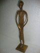 Old Heavy Brass Made African Tribal Man Standing Statue India photo 2