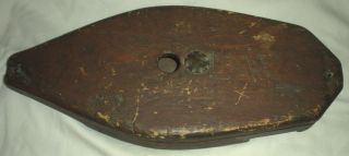 Antique C 1760s Surveyor Compass Wood Box Red Paint & Initials Vafo photo