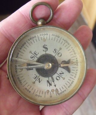Antique Brass Compass. photo