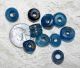 10 Ancient Roman Glass Wound Glass Blue Beads 1800yo - 1500yo Roman photo 3
