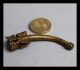 An 18thc Vvar Trumpet Akan Gold Weight Vvith Javv Bones Ex European Collectn Other photo 4