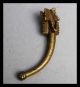 An 18thc Vvar Trumpet Akan Gold Weight Vvith Javv Bones Ex European Collectn Other photo 5