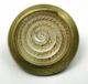 Antique Glass In Metal Button Crystal Color Spiral Cone Design With Brass Border Buttons photo 2