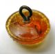Antique Charmstring Glass Button Honey Color Candy Mold Scissor Swirl Back Buttons photo 3