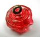 Antique Charmstring Glass Button Fancy Cranberry Candy Mold Swirl Back Buttons photo 3