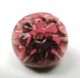 Antique Charmstring Glass Button Amethyst Flower Mold Swirl Back Buttons photo 1