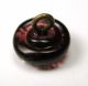 Antique Charmstring Glass Button Amethyst Flower Mold Swirl Back Buttons photo 2