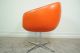 Vtg Mid Century Modern Orange Shelby Williams Pod Lounge Chair Overman Danish Er Post-1950 photo 3