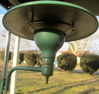 1936 Art Deco Modernist Matte Green Adjustable Electric Reading Lamp Sight Light photo