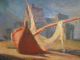 R.  Hasenfus: Beached Boat On Maine Coast Oil Painting - Signed Yr: 1955 Other photo 1