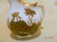 George Jones Stoke & Sons Crescent China Gold Rimmed Pitcher Water Lilies 4 - 1/4 