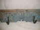 1880s Old Rare Vintage Painted Carved Wooden Wall Hanger India photo 3