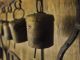 Antique Vintage Rustic Primitive Metal Cow & Calf Wind Chimes Hand Riveted Bells Primitives photo 2