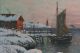 Old Norwegian Impressionist Oil Painting - Signed / Norway Scandinavian Maritime Arts & Crafts Movement photo 4