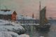 Old Norwegian Impressionist Oil Painting - Signed / Norway Scandinavian Maritime Arts & Crafts Movement photo 4