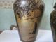 2 Unusual Antique Dutch Secessionist Art Nouveau Multi Patinated Bronze Vases Metalware photo 3