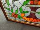 50384 Stained Glass Leaded Window With Jewels In Wood Frame 1940-Now photo 6