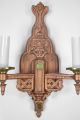 Pair Copper Sconces Brass Antique Vintage Restored Art Deco Tudor English Style Chandeliers, Fixtures, Sconces photo 3