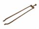Antique Old Metal Cast Iron Single Hinged Fireplace Log Tongs Hearth Ware Tool Hearth Ware photo 3