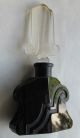 Art Deco Black Glass Perfume Bottle.  Item.  Large.  Must See. Art Deco photo 1