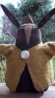 Very Prim And Folky Black Stump Spring Thyme Bunny Wool Felt Jacket Pfatt Primitives photo 3