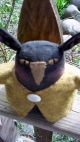 Very Prim And Folky Black Stump Spring Thyme Bunny Wool Felt Jacket Pfatt Primitives photo 4