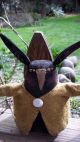 Very Prim And Folky Black Stump Spring Thyme Bunny Wool Felt Jacket Pfatt Primitives photo 7