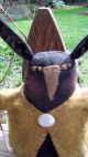 Very Prim And Folky Black Stump Spring Thyme Bunny Wool Felt Jacket Pfatt Primitives photo 8
